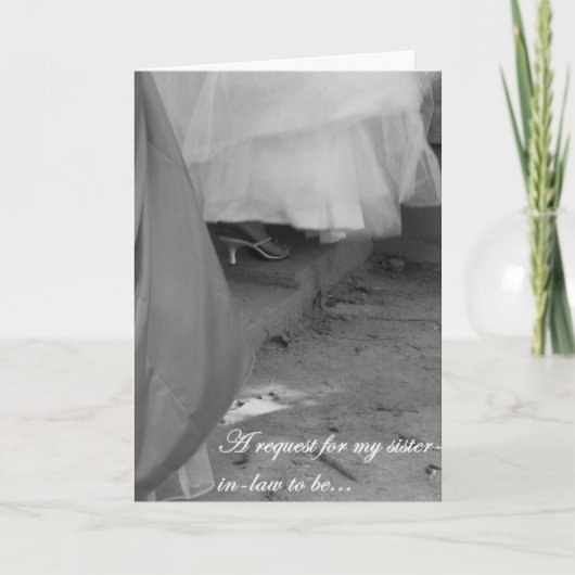Toekomstige 'Zuster-in-Law' Bridesmaid Request Kaa (Voorkant)