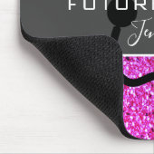 Toekomstige zuster Stethoscoop Roze Paarse Glitter Muismat (Hoek)