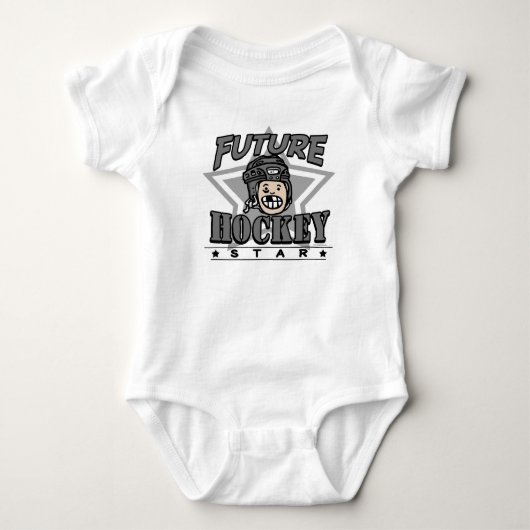 Toekomstige zwarte Hockey Star-helm Romper (Voorkant)