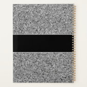 Toekomstige zwarte zure zilver Glitter Stethoscoop Planner (Achterkant)