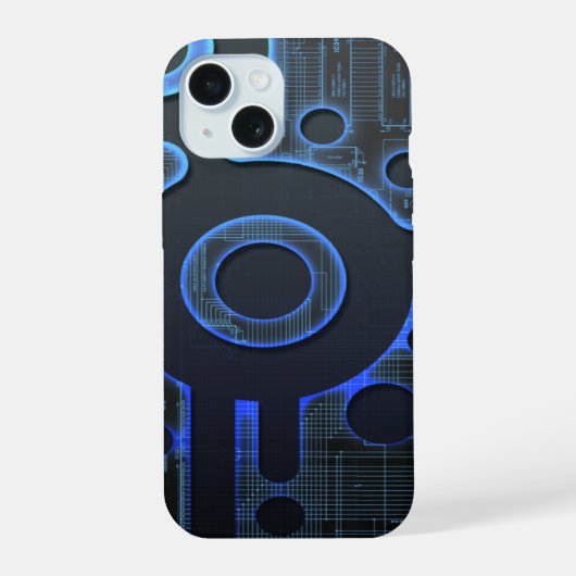 Toekomsttechnologie iPhone 15 Case (Achterkant)