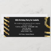 Toelating Birthday Party Zebra Gold Black Kaart (Achterkant)