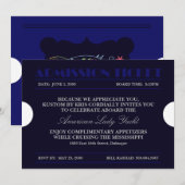 Toelating Ticket Blue 5x7-uitnodigingen Kaart (Voorkant / Achterkant)