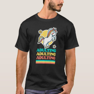 Toelating van de Cute Ironic Unicorn Retro Rainbow T-shirt