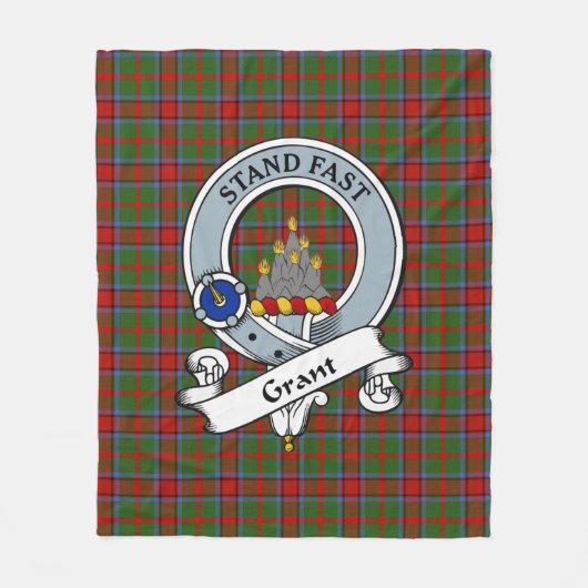 Toelating van Monymusk Clan Badge Tartan Pset Fleece Deken (Voorkant)