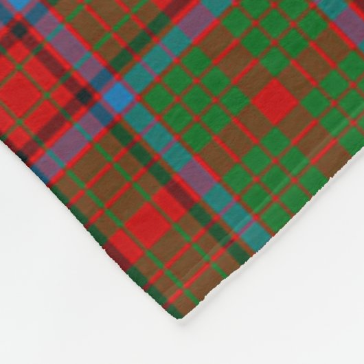 Toelating van Monymusk Clan Badge Tartan Pset Fleece Deken (Hoek)