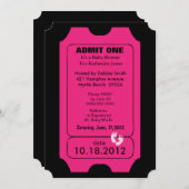 Toelatingsbewijs Baby shower uitnodiging (Voorkant / Achterkant)