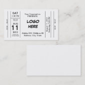 Toelatingsbewijs Visitekaartje (Voorkant / Achterkant)