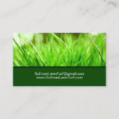 Toeleverancier van de gras met bovengrondse bodem visitekaartje (Achterkant)