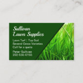 Toeleverancier van de gras met bovengrondse bodem visitekaartje (Voorkant)