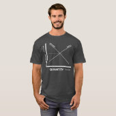 Toeleverings - en vraaggrafiek Economie T-shirt (Voorkant volledig)