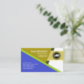 Toeleveringsketen van de futuristische driehoek visitekaartje (Staand voorkant)