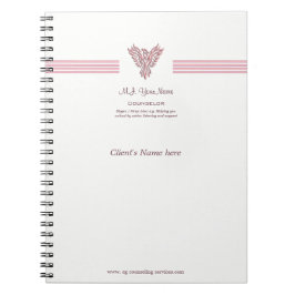 Toelichting adviessessie, roze stijgende fenix notitieboek