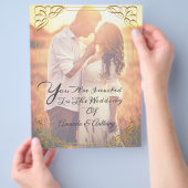 Toelichting foto budget elegant huwelijkuitnodigin flyer (Hand)