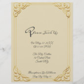 Toelichting foto budget elegant huwelijkuitnodigin flyer (Achterkant)