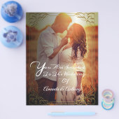 Toelichting foto budget elegant huwelijkuitnodigin flyer (Enkel)