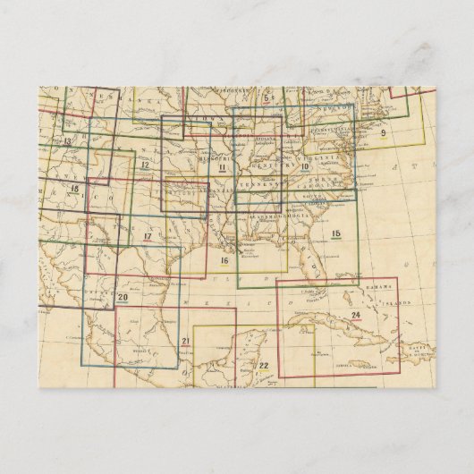 Toelichting indexoverzicht van de in de atlas gebr briefkaart (Voorkant)