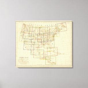 Toelichting indexoverzicht van de in de atlas gebr canvas afdruk