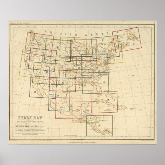 Toelichting indexoverzicht van de in de atlas gebr poster (Voorkant)