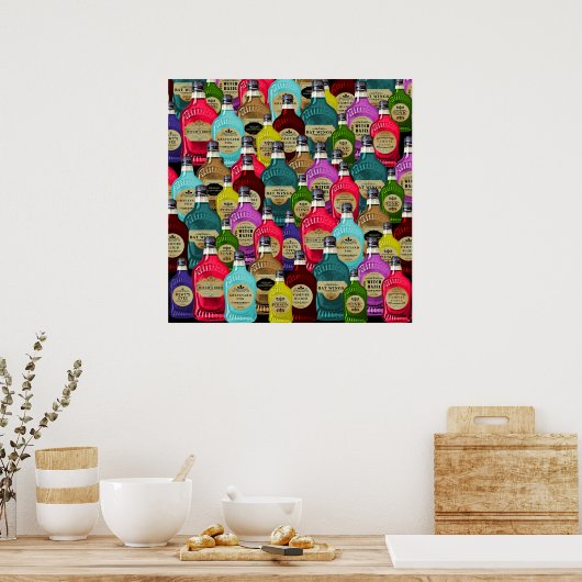 Toelichting: Magische Potie Apothecaire Tonische f Poster (Keuken)