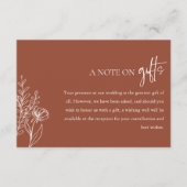 Toelichting op de mooie woorden over de bruiloft v informatiekaartje (Voorkant)