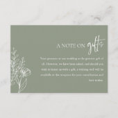 Toelichting op het groene weddenschap met Gifts Sa Informatiekaartje (Voorkant)