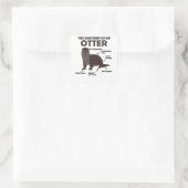 Toelichting ter vervanging van een otter vierkante sticker (Tas)