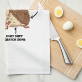 Toelichting van een egel in de Cute Egel: Anatomie Theedoek (Quarter Fold)