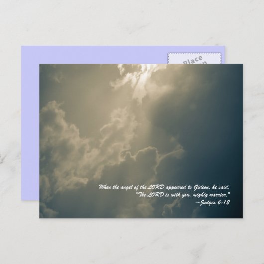 Toen de Engel des Heren aan Gideon verscheen, Briefkaart (Voorkant / Achterkant)