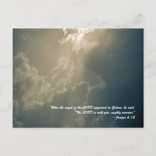 Toen de Engel des Heren aan Gideon verscheen, Briefkaart (Voorkant)