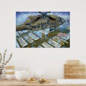 Toen de Levees Broke van David Russell Poster (Keuken)