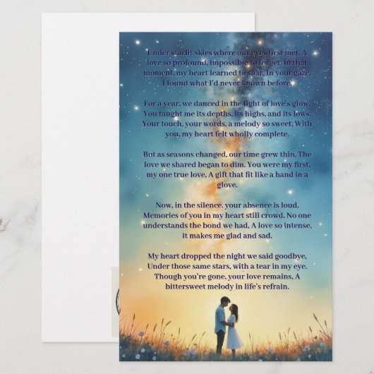 Toen de sterren naar ons keken Herfst - Stationery Briefpapier (Voorkant / Achterkant)