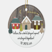 toen de wereld uit elkaar bleef , bleven we samen keramisch ornament (Links)