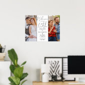 Toen en nu 2 foto 15e Jubileum welkomstbord Poster (Thuiskantoor)