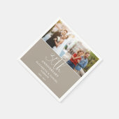 Toen en nu 2 foto 30e bruiloft Jubileum Servet (Hoek)