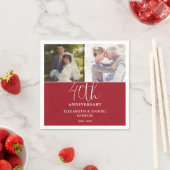 Toen en nu 2 foto 40e bruiloft Jubileum Servet (Insitu)