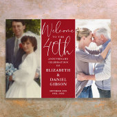 Toen en nu 2 foto 40e Jubileum welkomstbord Poster