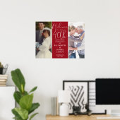 Toen en nu 2 foto 40e Jubileum welkomstbord Poster (Thuiskantoor)