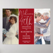 Toen en nu 2 foto 40e Jubileum welkomstbord Poster (Voorkant)