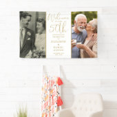 Toen en nu 2 foto 50e Jubileum welkom Spandoek (Insitu)