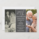 Toen en nu 2 foto 70e bruiloft Jubileum Kaart (Voorkant)