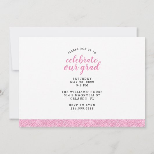 Toen en Nu 2 Foto Afstudeerfeest Uitnodiging (Achterkant)