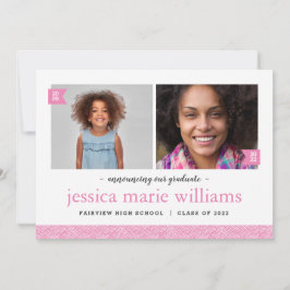 Toen en Nu 2 Foto Afstudeerfeest Uitnodiging