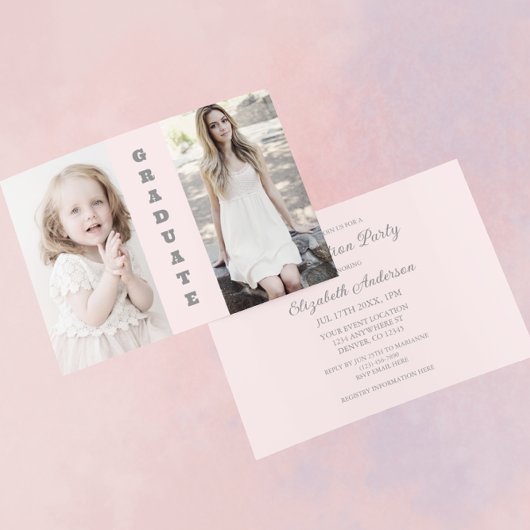 Toen en nu 2 foto Afstuderen Kaart