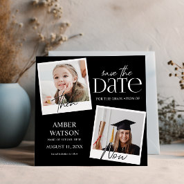 Toen En Nu | 2 Foto Afstuderen Save The Date