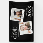 Toen en Nu | 2 Foto Afstuderen Spandoek (Verticaal)