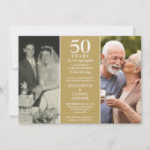 Toen en nu 2 fotoherinneringen 50e Jubileum Kaart (Voorkant)