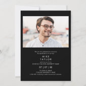 Toen en nu 3 foto Afstuderen aankondiging (Achterkant)