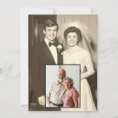 Toen en nu 50ste bruiloft Jubileum foto Kaart (Achterkant)