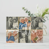 Toen en nu 6 foto 50e bruiloft Jubileum Kaart (Staand voorkant)